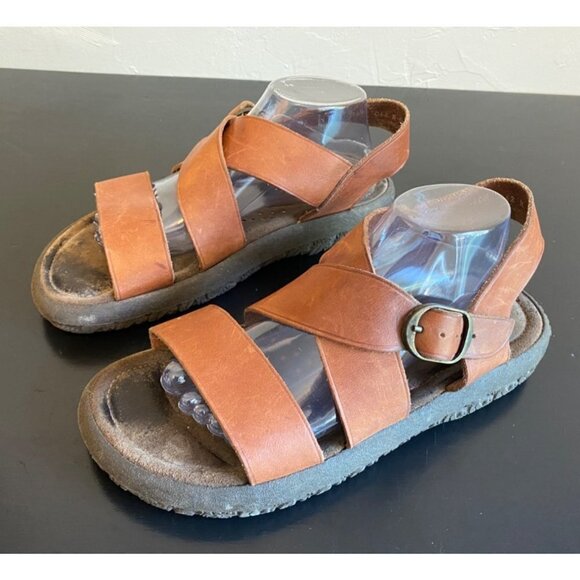 GH Bass & Co Sunjuns Brown Leather Strappy Comfort Slingback Sandals Mens 10M - Picture 2 of 13